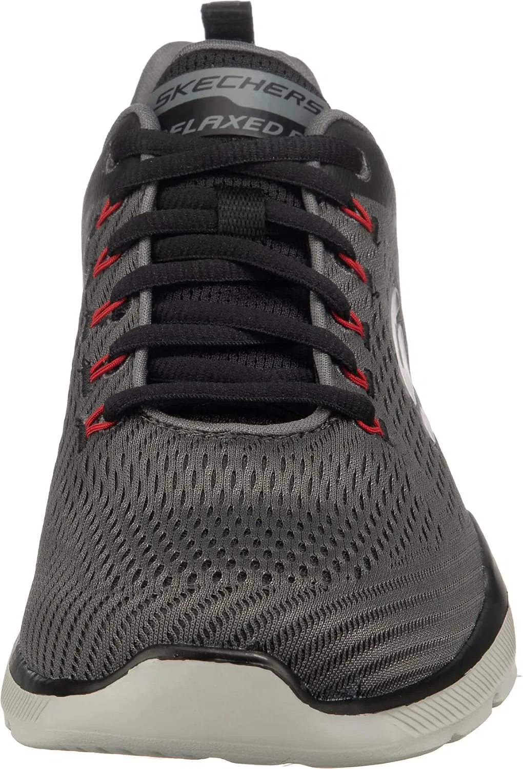 Skechers Equalizer 3.0-52974, низкие кроссовки для мужчин, Charcoal Mesh Pu Black Trim — фото 3