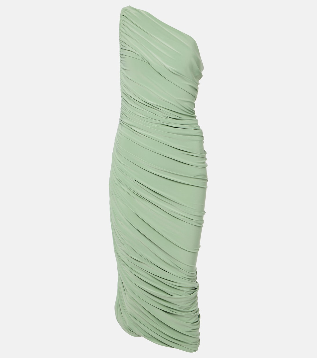 

Платье макси из джерси на одно плечо Диана Norma Kamali, Vintage Green