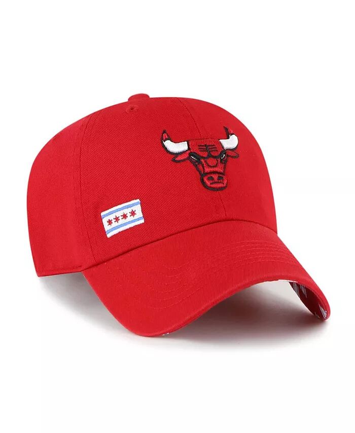 

Женская красная бейсболка Chicago Bulls Confetti Undervisor Clean Up Adjustable '47 Brand