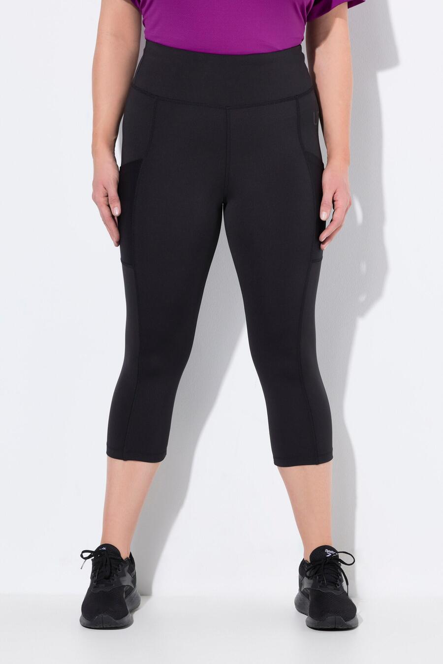 

ULLA POPKEN Женские леггинсы 3/4 длиной до икры с высокой талией, быстросохнущие