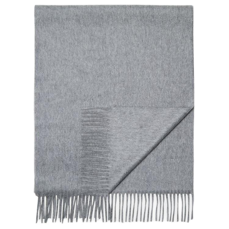 

Шарф с бахромой Zegna Oasi Ermenegildo Zegna, серый