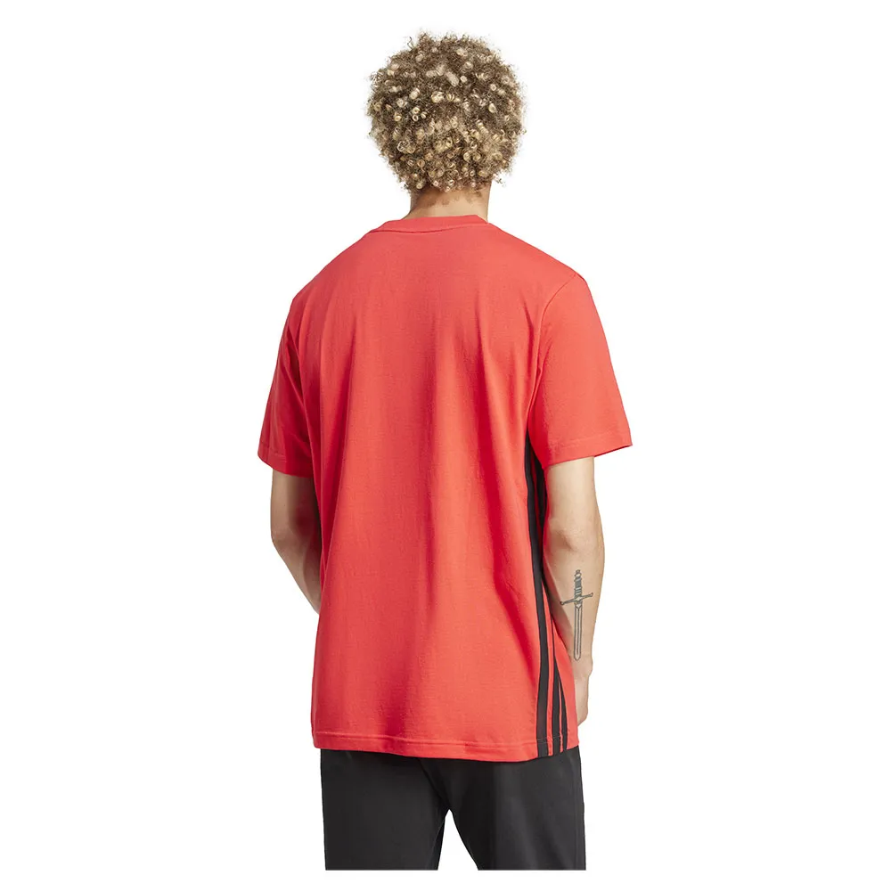 Футболка adidas Essentials 3 Stripes Single Jersey, оранжевый — фото 2