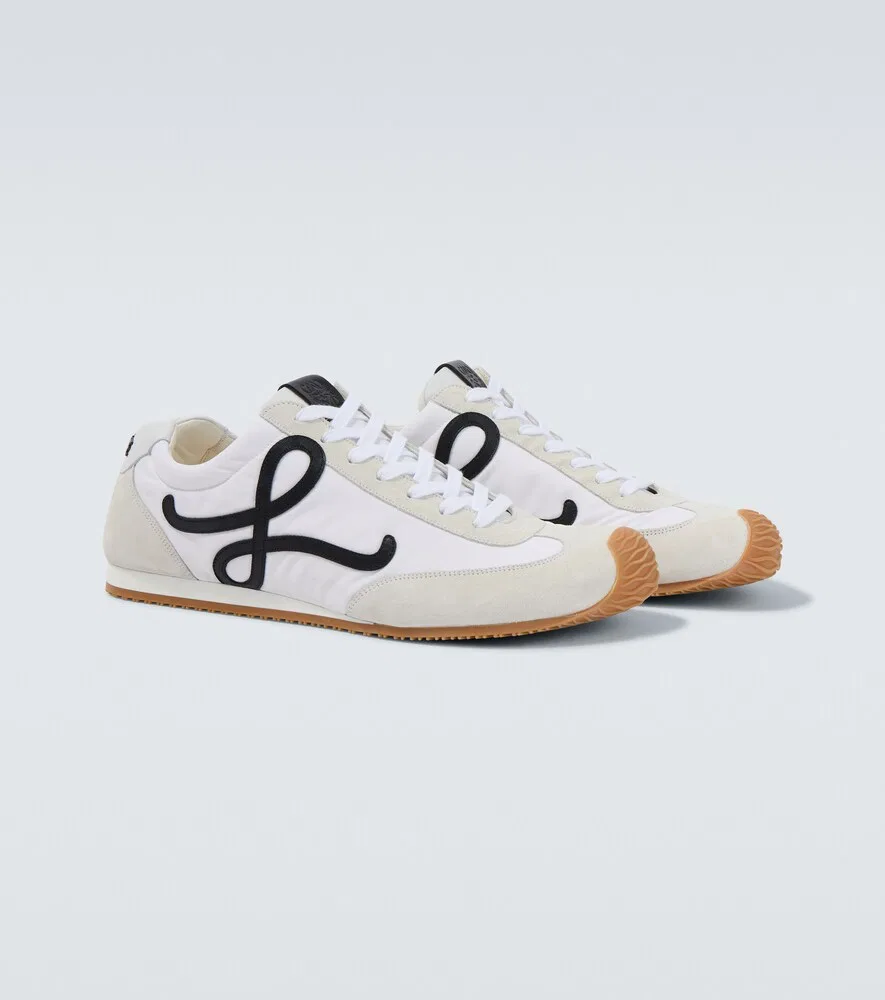 Кроссовки Ballet Runner 2.0 с замшевой отделкой Loewe, белый