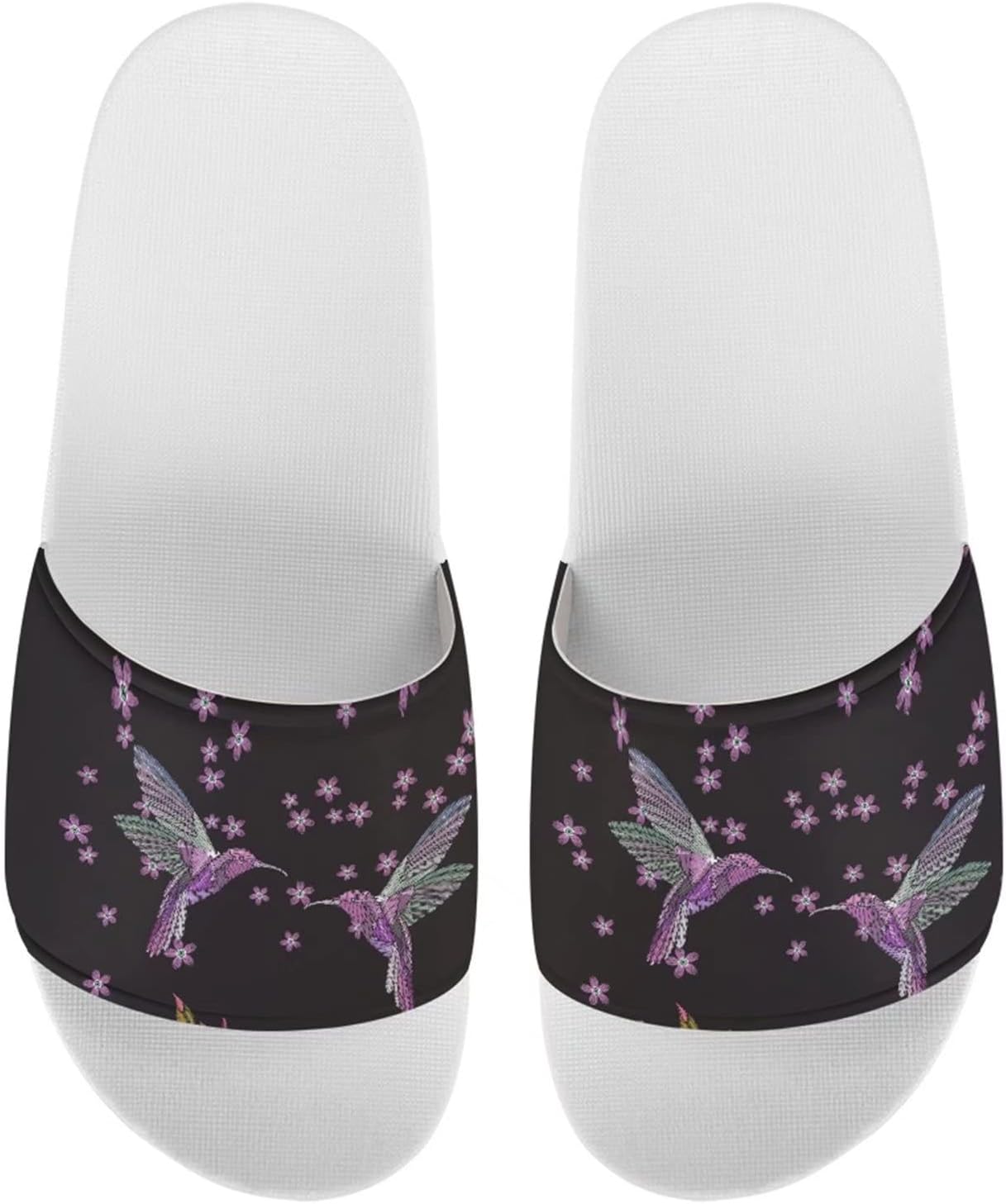 

Сандалии-шлепанцы Suhoaziia для женщин и мужчин, нескользящие летние домашние тапочки для девочек и мальчиков, слайдоны (белый верх)