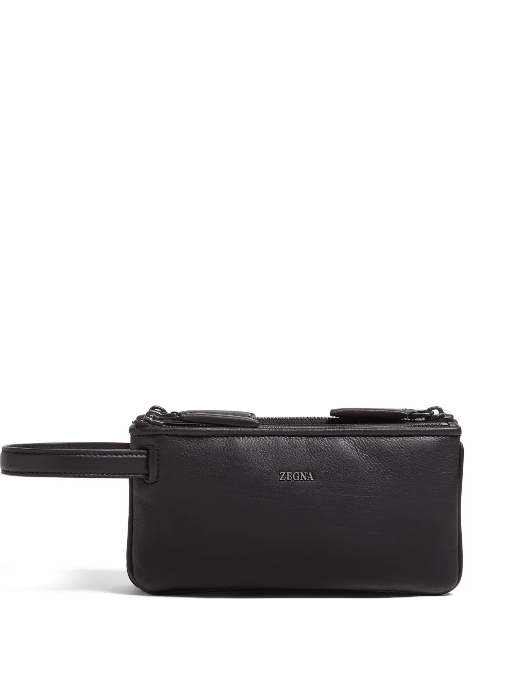 

Клатч на молнии Zegna, коричневый