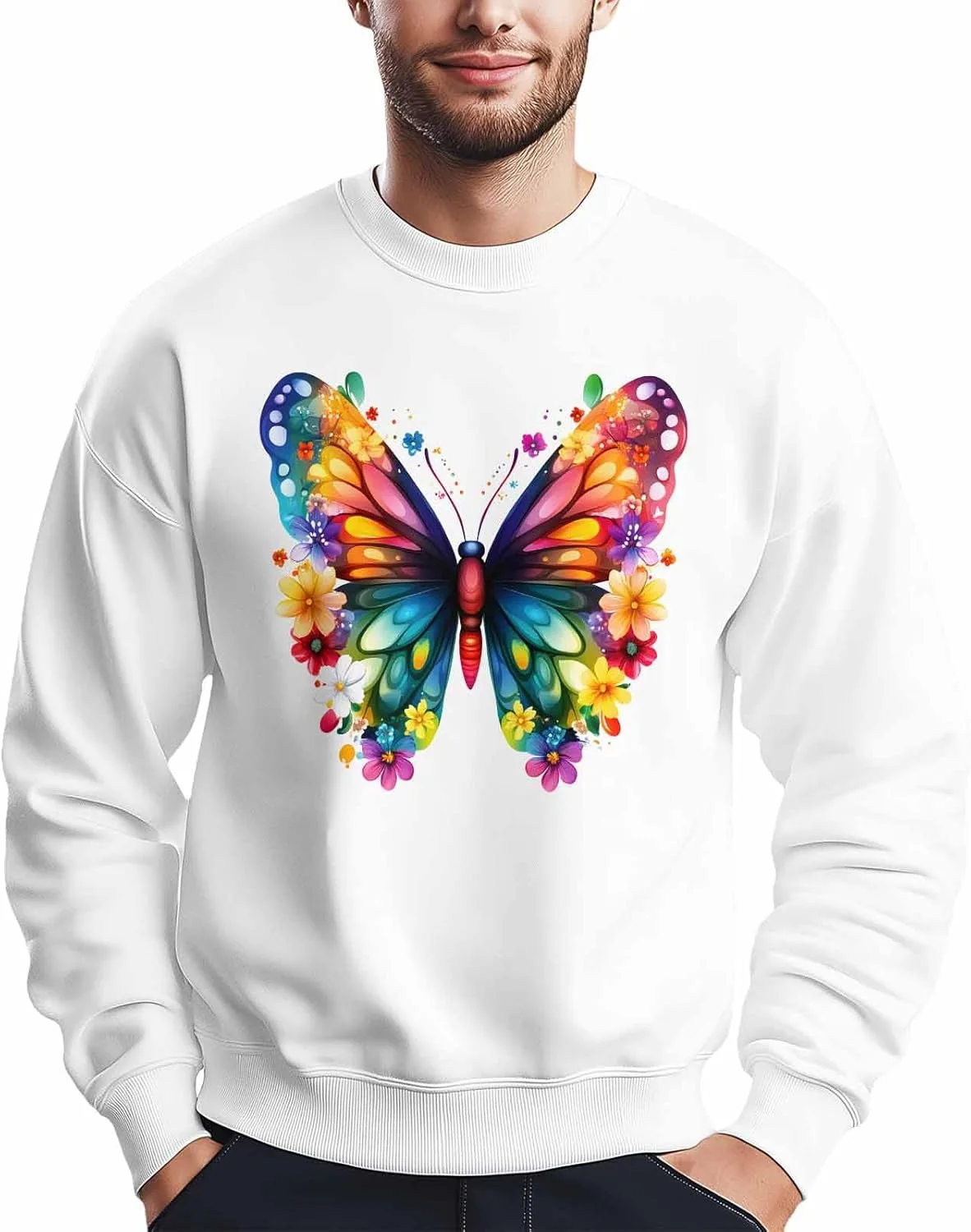 

Bemigo свитшот мужской с принтом бабочки