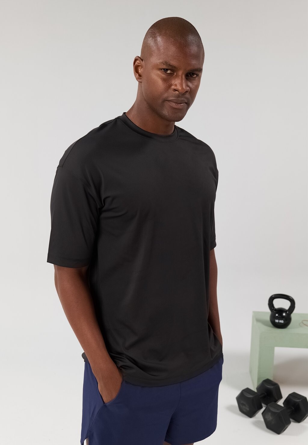 

Базовая футболка Pier One Sport, черная, Черный, Базовая футболка Pier One Sport, черная