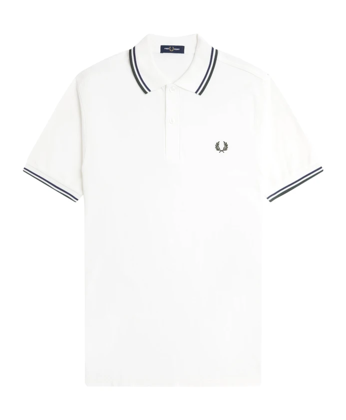

Полосатая рубашка поло Fred Perry, белый