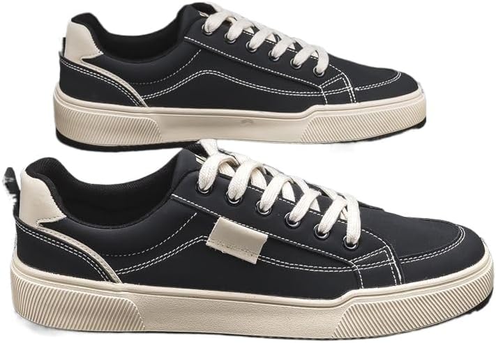 

Мужские повседневные кроссовки Оксфорд для бизнеса, дышащие, для прогулок и тенниса, на шнуровке, удобные Generic, черный