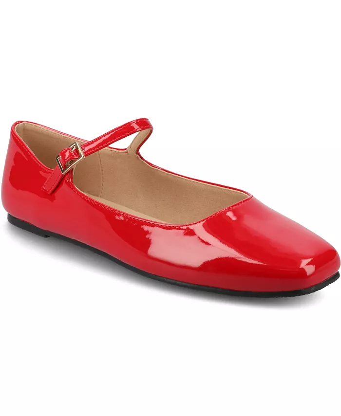 Женские балетки Carrie с квадратным мысом в стиле Mary Jane Journee Collection, красный