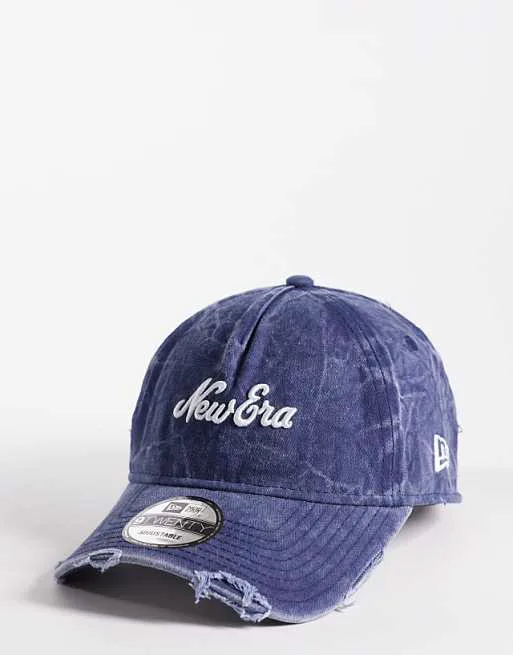 

Синяя женская джинсовая кепка с логотипом New Era 9twenty