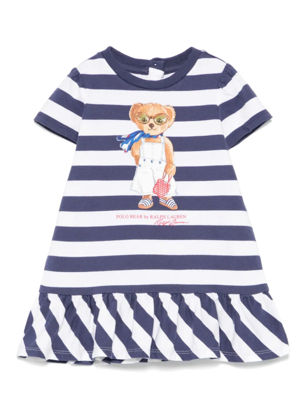 

Платье-поло с рисунком медведя от POLO RALPH LAUREN KIDS, синий