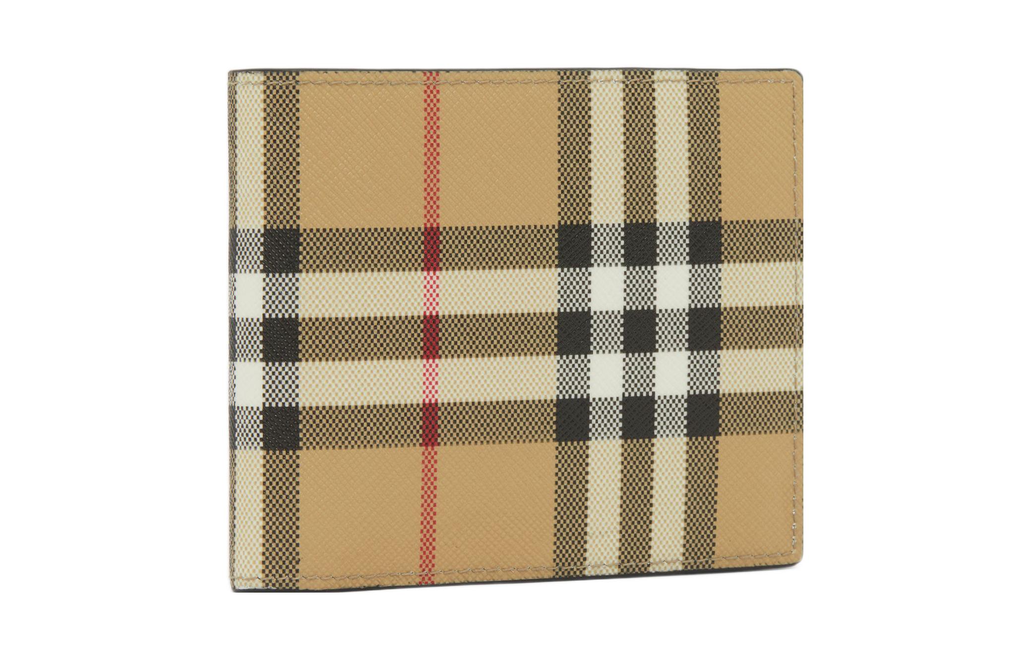 Burberry Винтажный хлопковый кошелёк мужской бежевый — фото 2