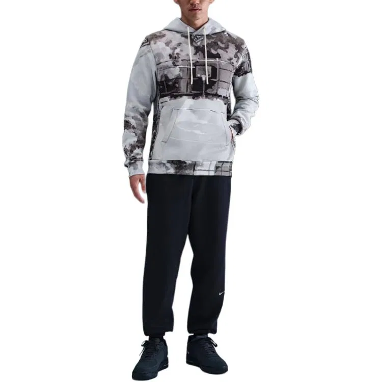 Толстовка мужская Standard Issue Therma FIT Pullover Basketball Hoodie Nike, Gray — фото 2