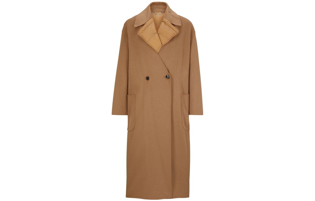 

Пальто двубортное миди от Boss HUGO BOSS, medium бежевый