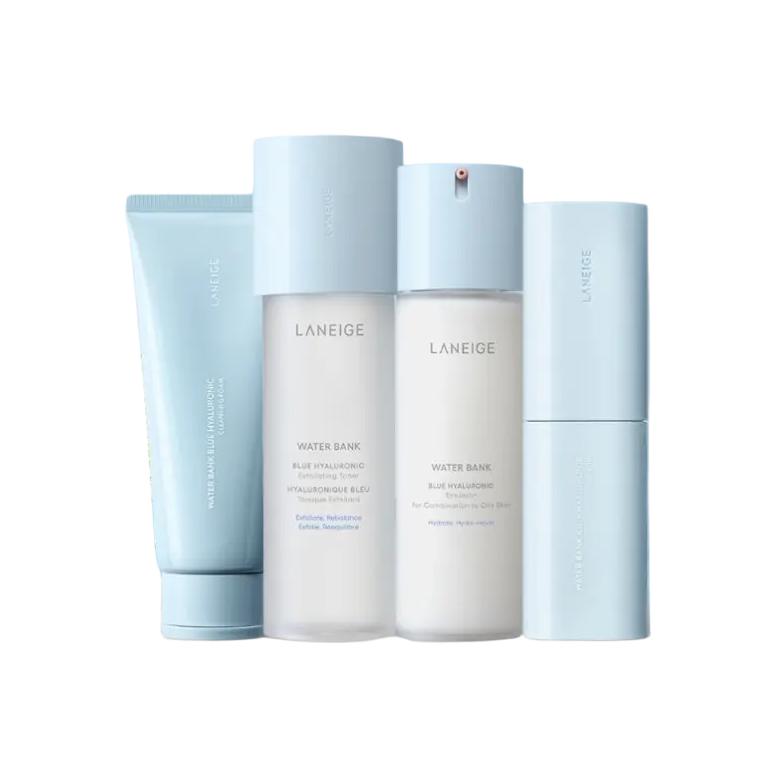 LANEIGE LANZHI новый набор Aqua Cool Small Blue Shield для ухода за кожей, успокаивающий и стабилизирующий, комплект из 4 предметов — фото 2