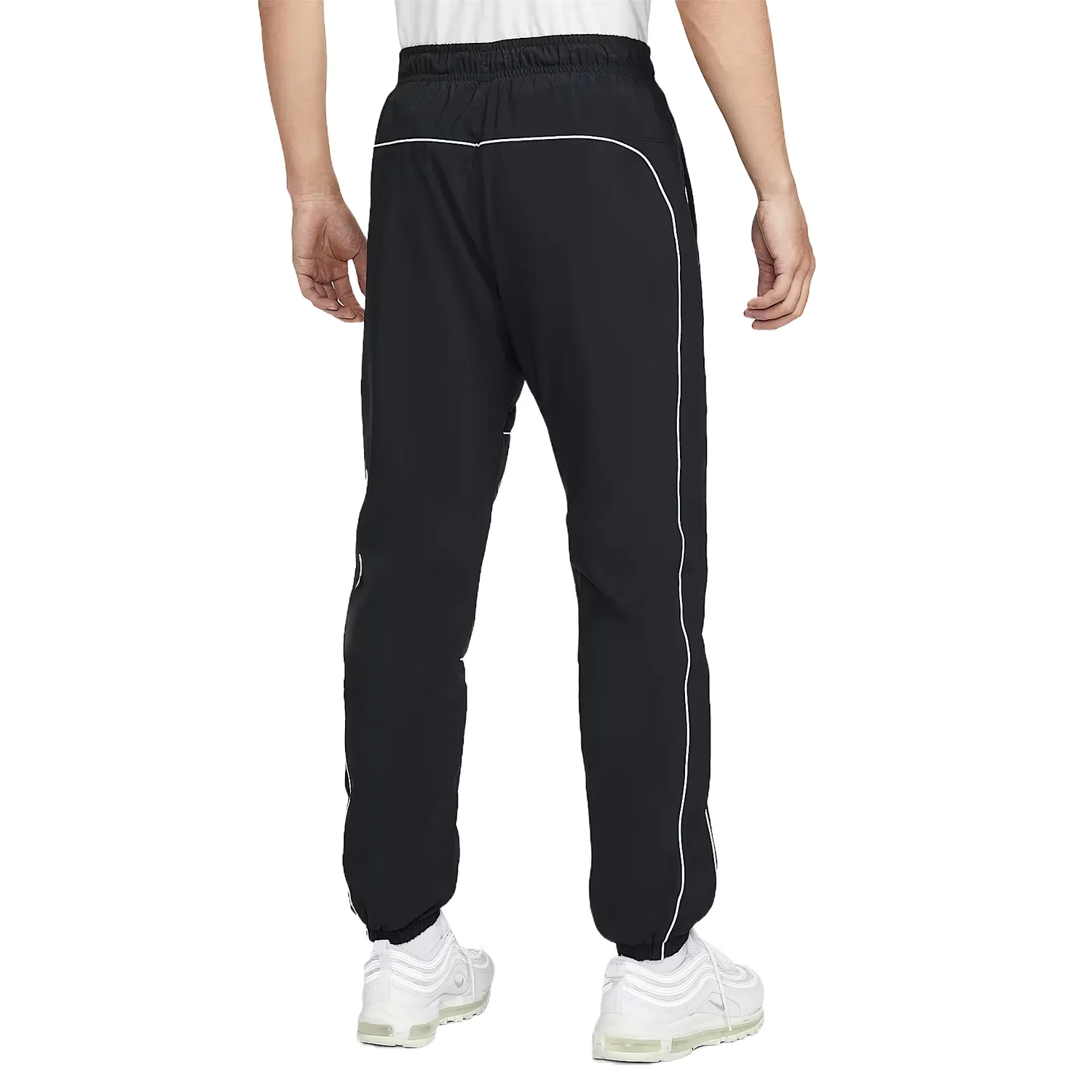 Nike Повседневные брюки мужские черные/черные/белые с умеренными манжетами — фото 3