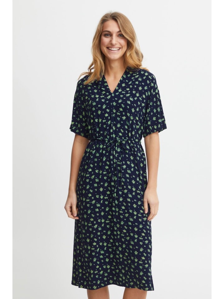 

Короткое платье Fransa Jerseykleid FRFEDOT DR 6 - 20611925 Kurzarm Kleid mit Bindeband, синий