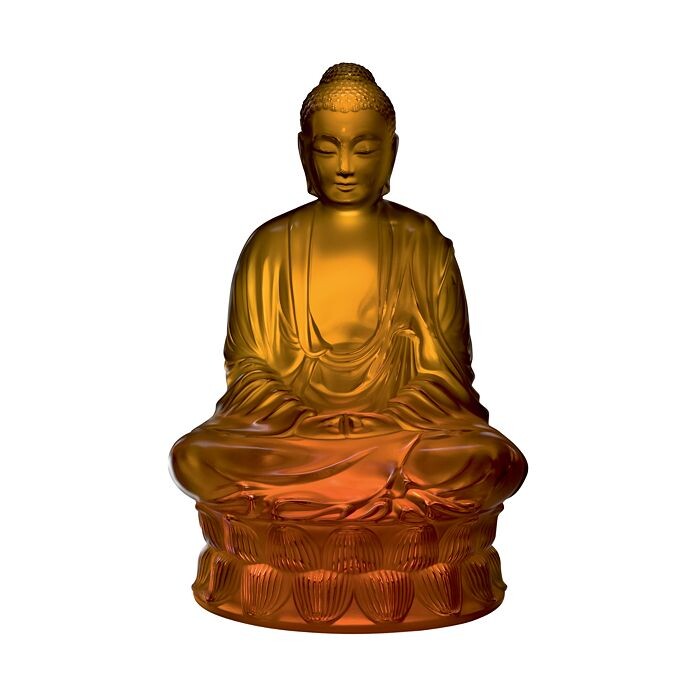 

Маленькая фигурка Будды Lalique, Янтарь, оранжевый