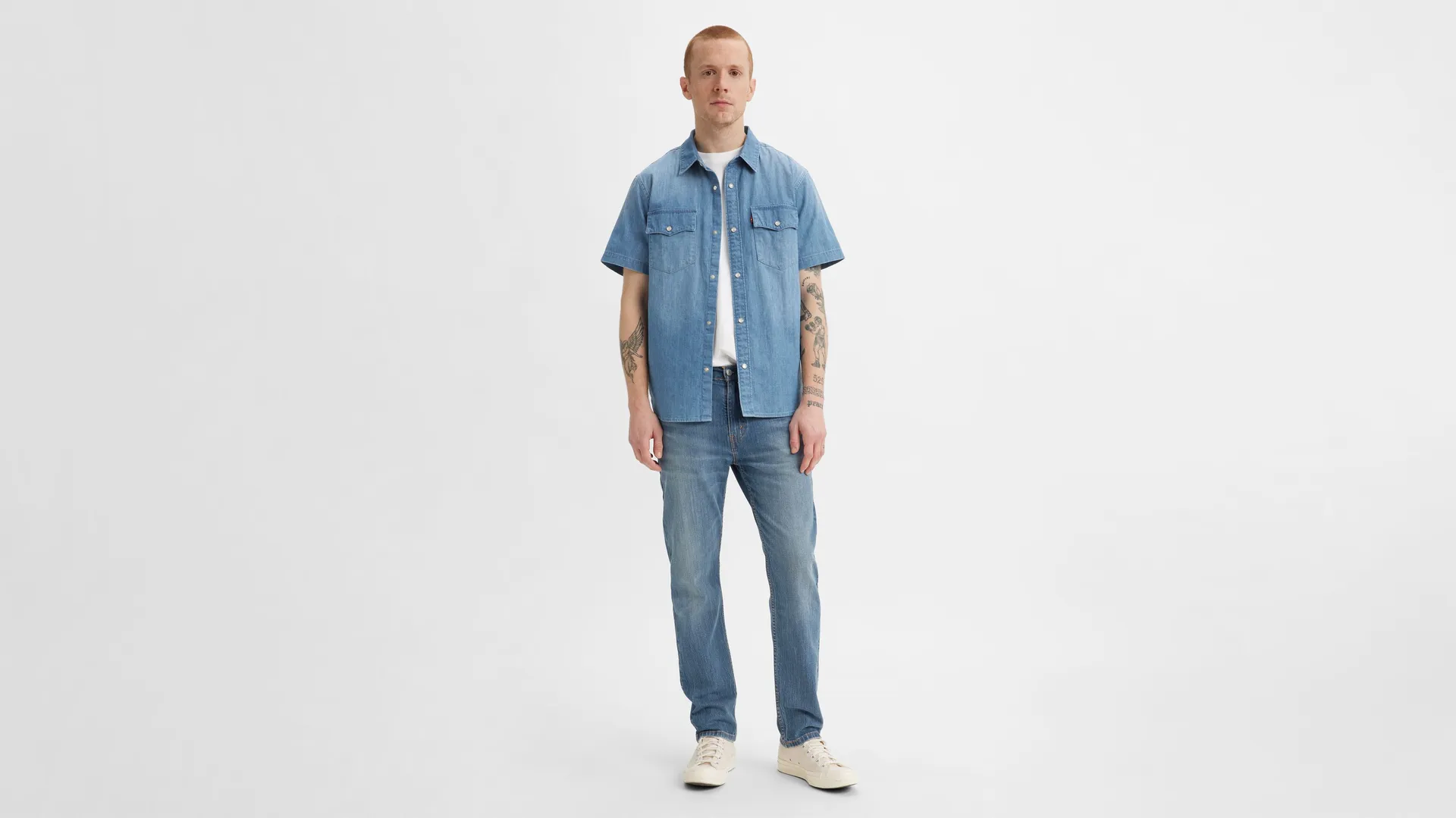 

Мужские джинсы зауженного кроя 502 Levi's, цвет And Another One - Medium Wash - Stretch