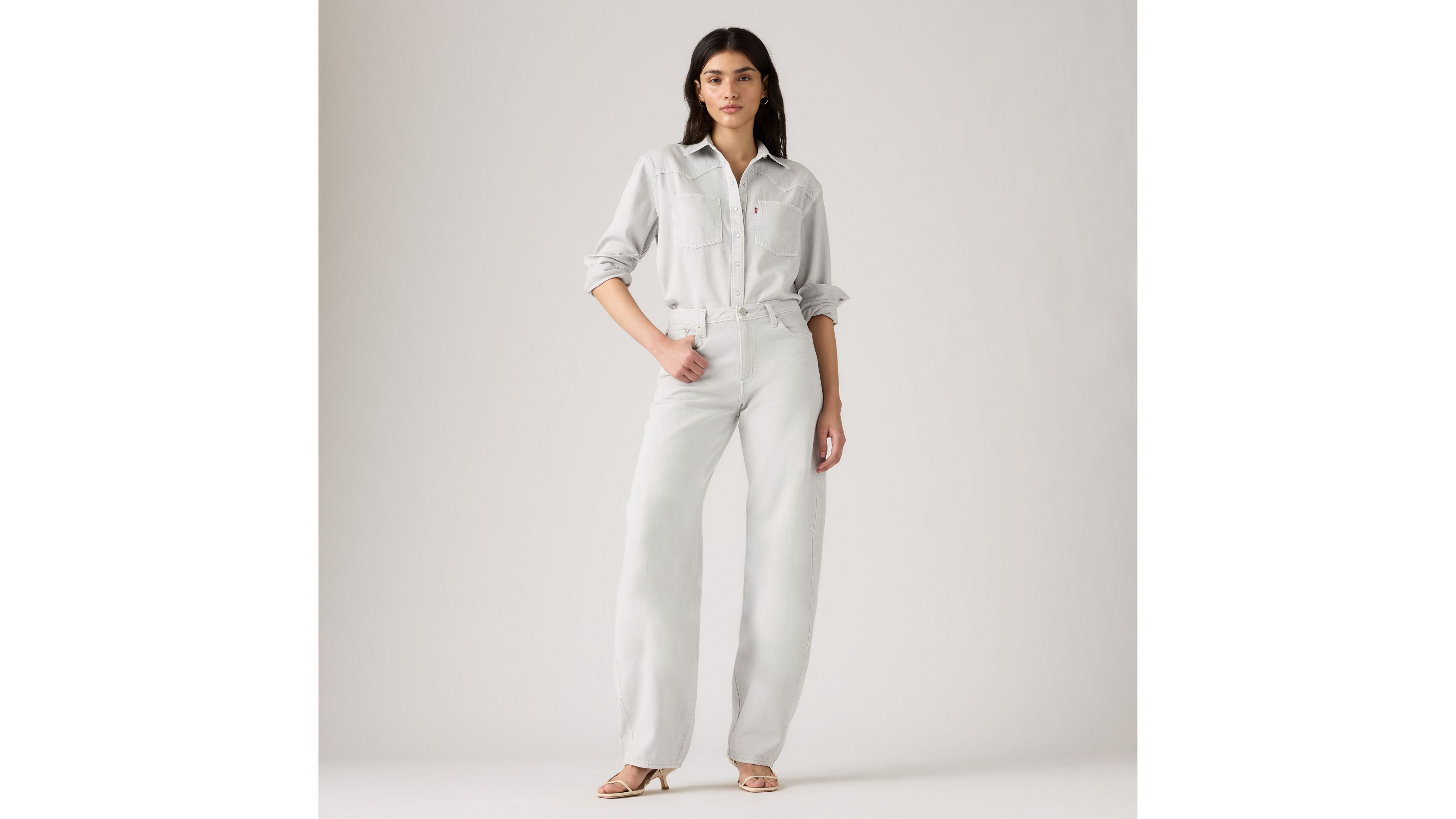 

Женские джинсы Baggy Dad Barrel Levi's, Spacey Quiet Gray - Grey