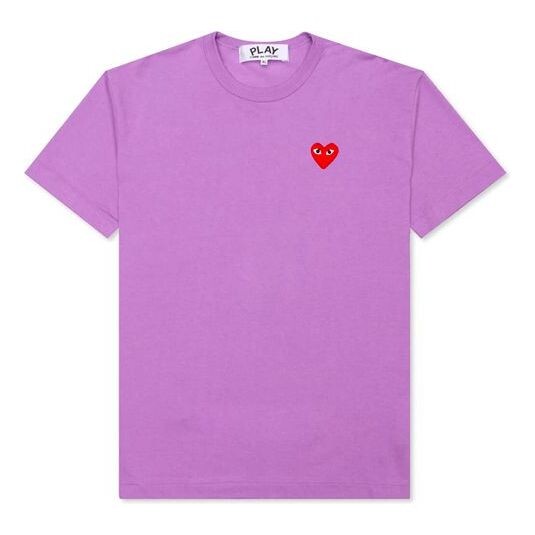 

Футболка heart logo tee 'pink' Comme Des Garcons Play, фиолетовый