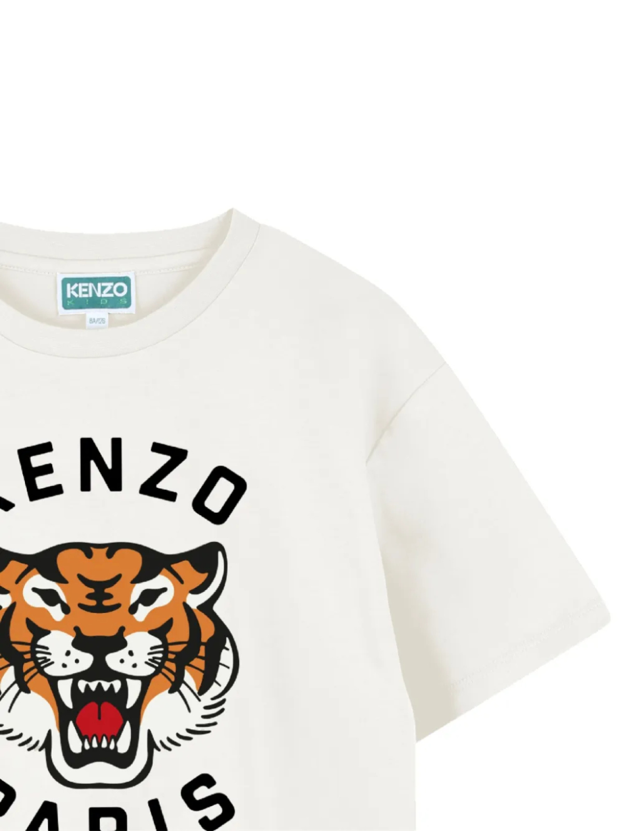 Футболка с мотивом «Голова тигра» Kenzo Kids, белый — фото 3