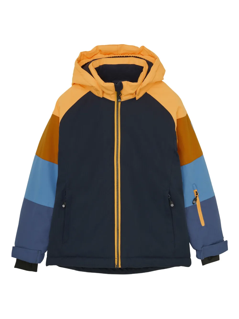 

Куртка в стиле колор-блок с капюшоном COLOR KIDS, оранжевый