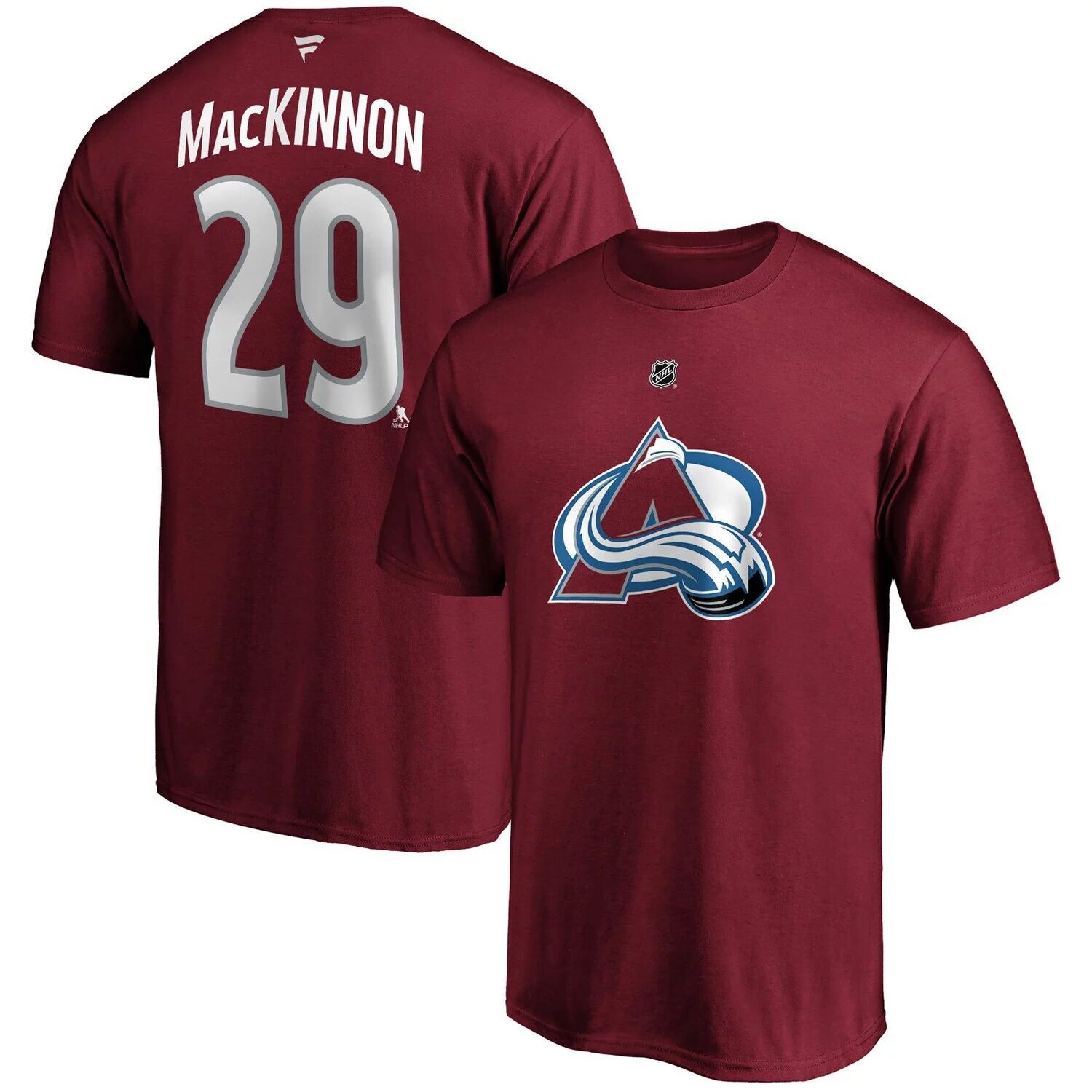 

Мужская фирменная футболка Nathan MacKinnon бордового цвета Colorado Avalanche Big & Tall с именем и номером Fanatics, Красный, Мужская фирменная футболка Nathan MacKinnon бордового цвета Colorado Avalanche Big & Tall с именем и номером Fanatics