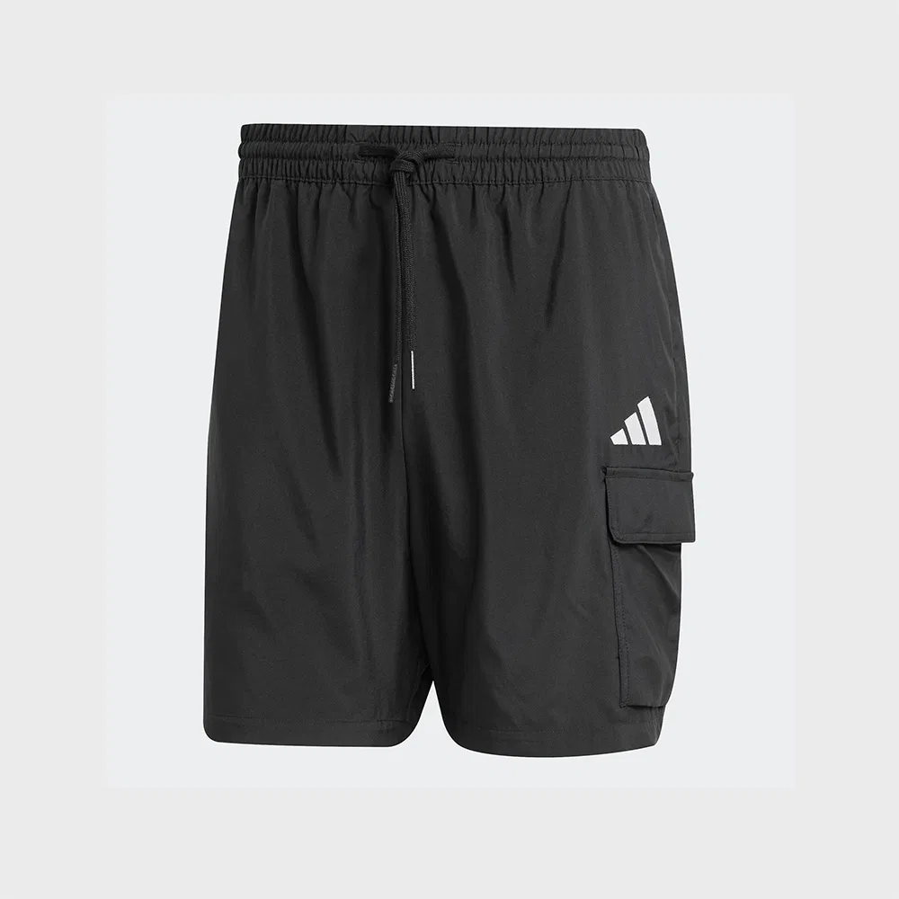 Мужские чёрные карго-шорты Chelsea с маленьким логотипом от Adidas