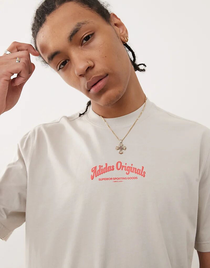 

Футболка Wabash серого цвета adidas Originals