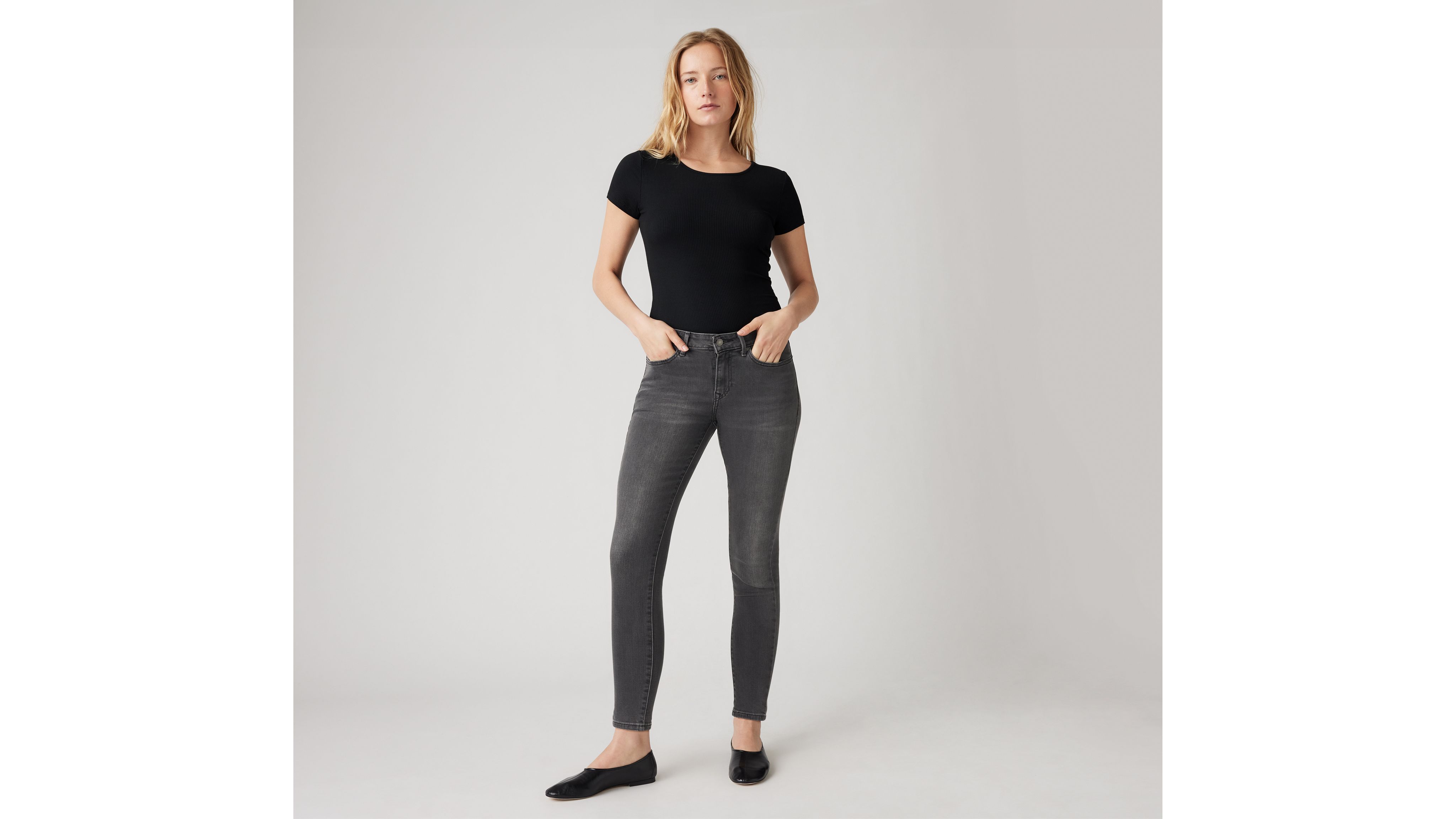 

711 Узкие женские джинсы Levi's, цвет Time Transport - Black
