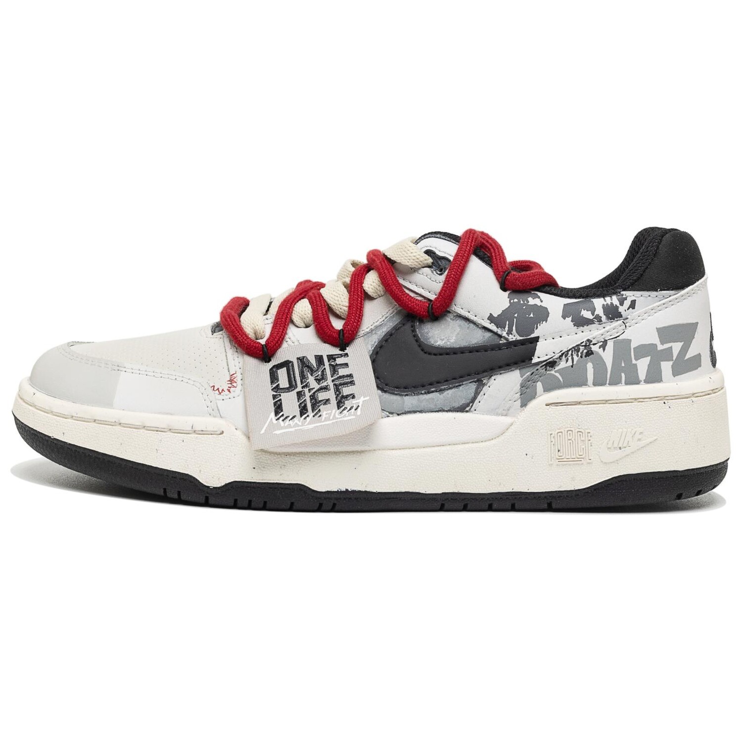 

Кроссовки Nike Full Force Skateboarding Shoes Men Low-top Gray, светло-серый