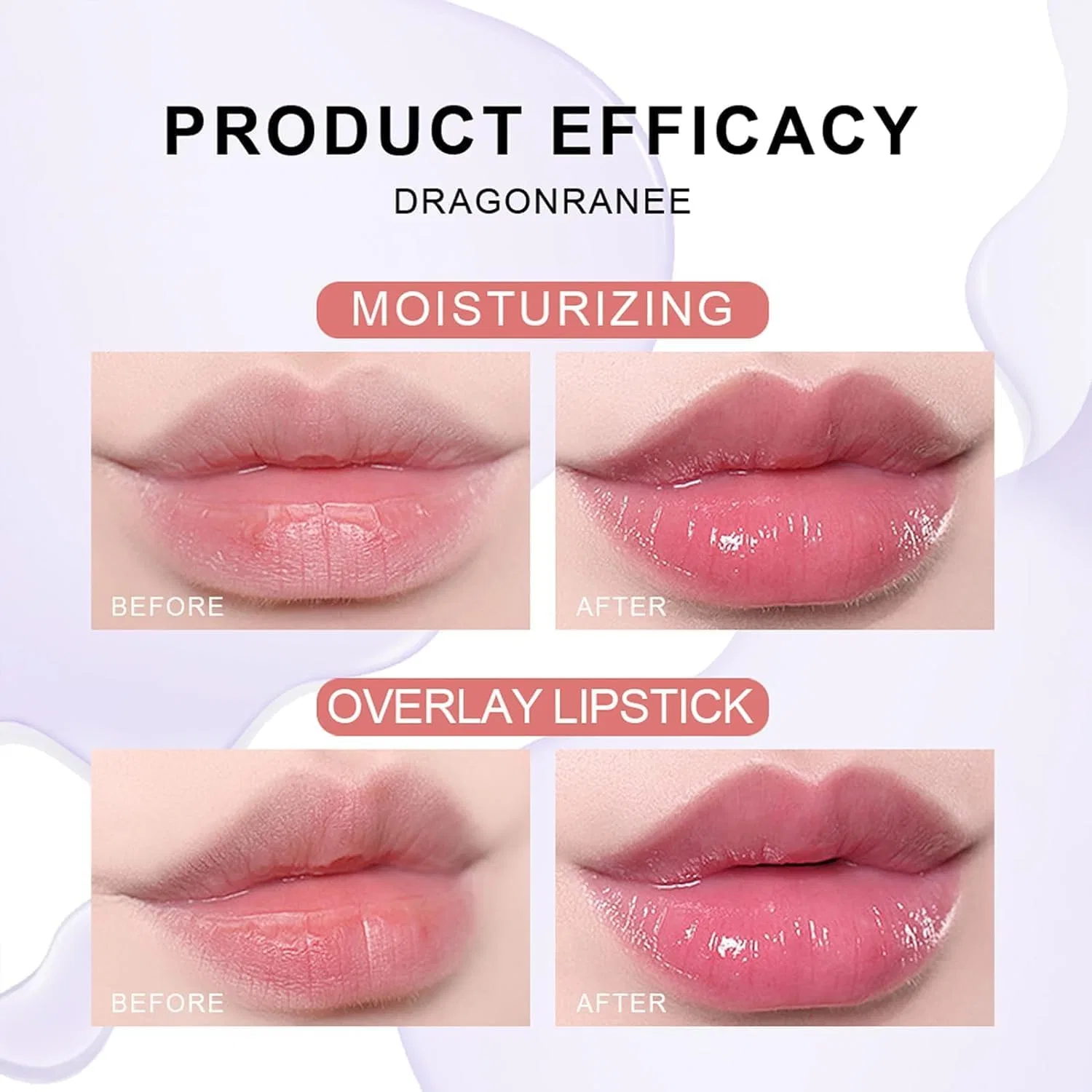 Блеск для губ Dulele Plumping Lip Glow Oil, многоцветный, 4 шт — фото 3