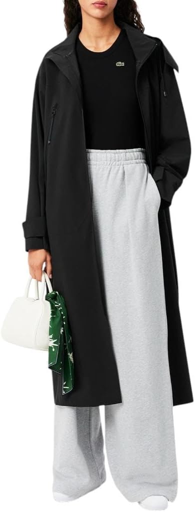 Футболка Lacoste женская приталенная, классическая, без рукавов, черная — фото 4