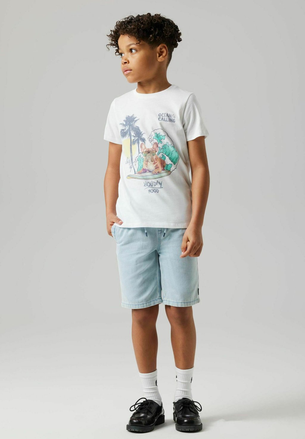 

Футболка с принтом REGULAR FIT Name it, слоновая кость