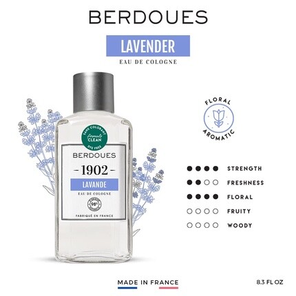 Berdoues 1902 Lavender Eau De Cologne Fresh And Floral Scent Made In France 8.3 Fl.Oz. — фото 2