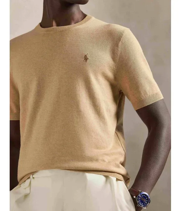 Свитер regular fit Polo Ralph Lauren, бежевый — фото 4