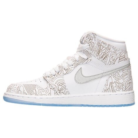 Кроссовки Air Jordan 1 Retro High BG 'Laser', белый — фото 4