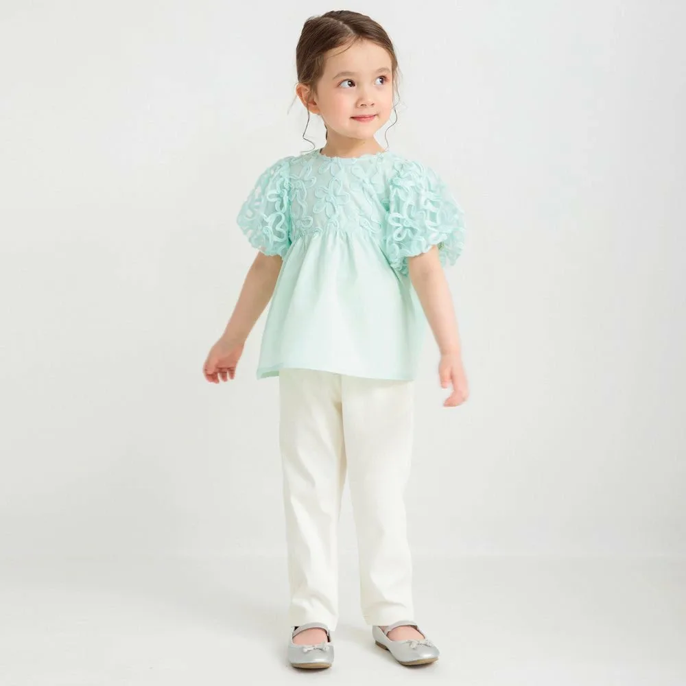 Блузка из цветочного тюля Branshes, Light green — фото 3
