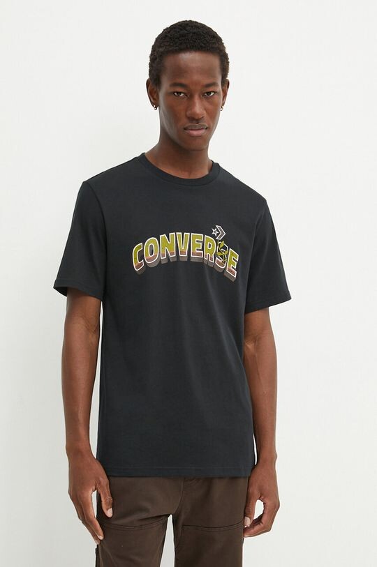 

Хлопковая футболка Converse, черный