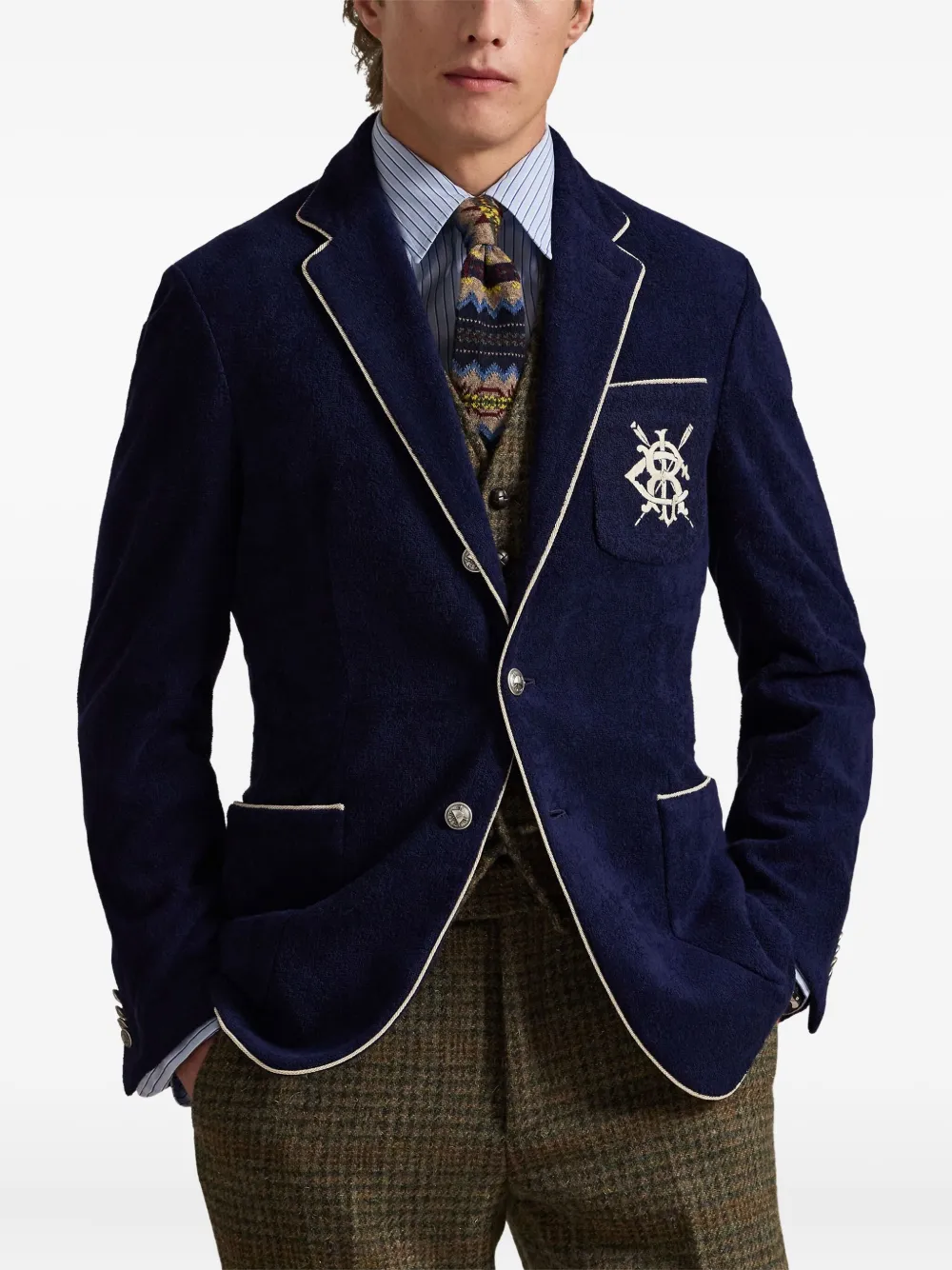 

Однобортный пиджак POLO RALPH LAUREN, синий