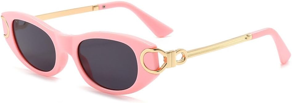 

Женские панк-очки овальной формы с металлическим покрытием, модные для девушек, для отдыха на природе, кемпинга, фотосъемки, защита от ультрафиолета UV400 TYUVIVO, Pink