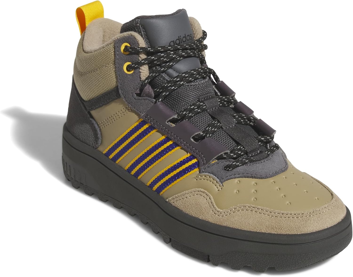 Детские кроссовки Adidas Baby-Boys Hoops 4.0 Mid Top, серый — фото 4