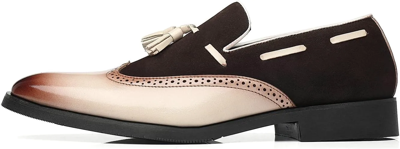 

Мужские лоферы с кисточками Santimon, крылья Brogue, винтажная деловая кожа, мокасины на шнуровке, повседневные оксфорды, белый