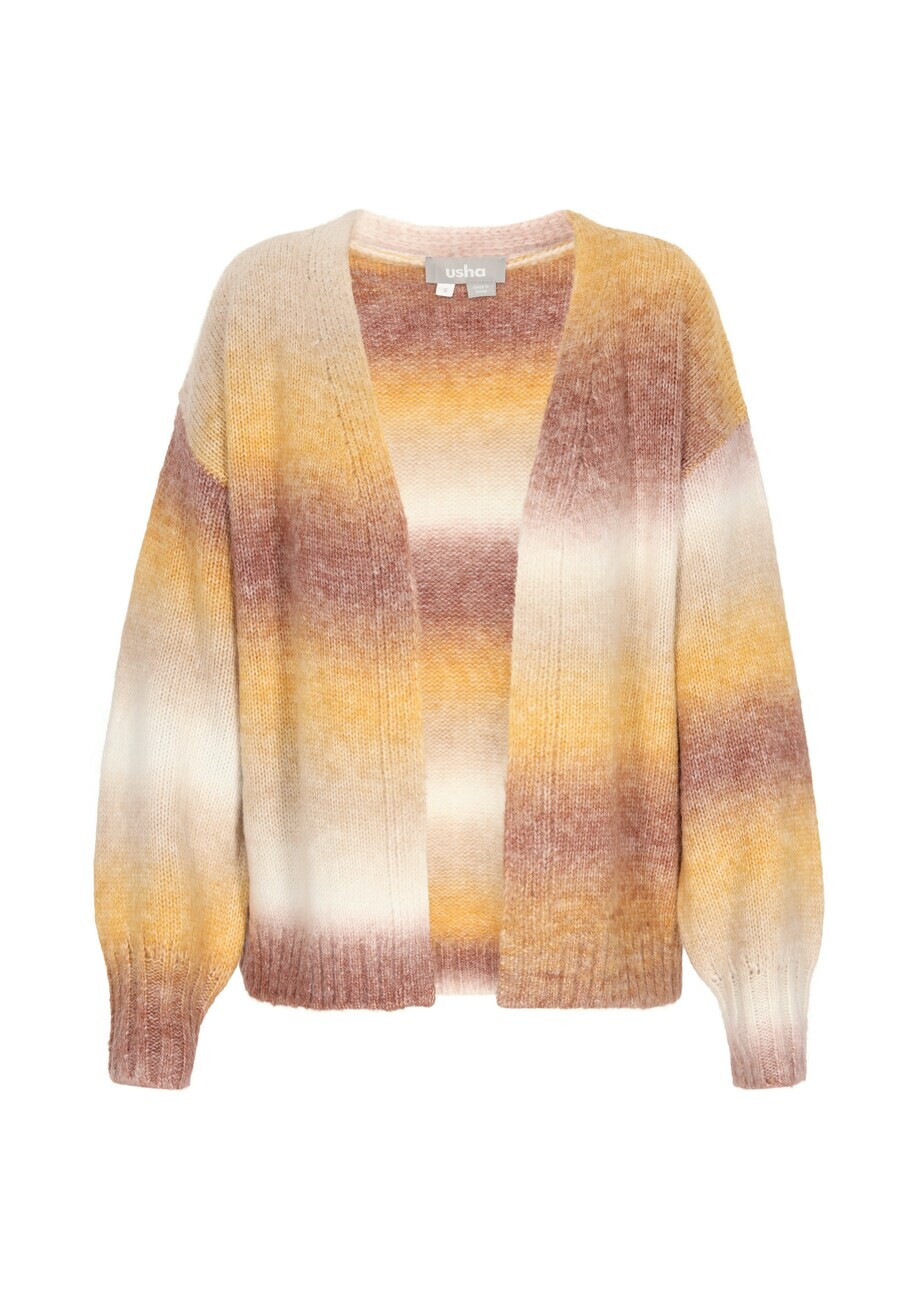 

Вязаный кардиган Usha Knit Cardigan, цвет brown/light brown