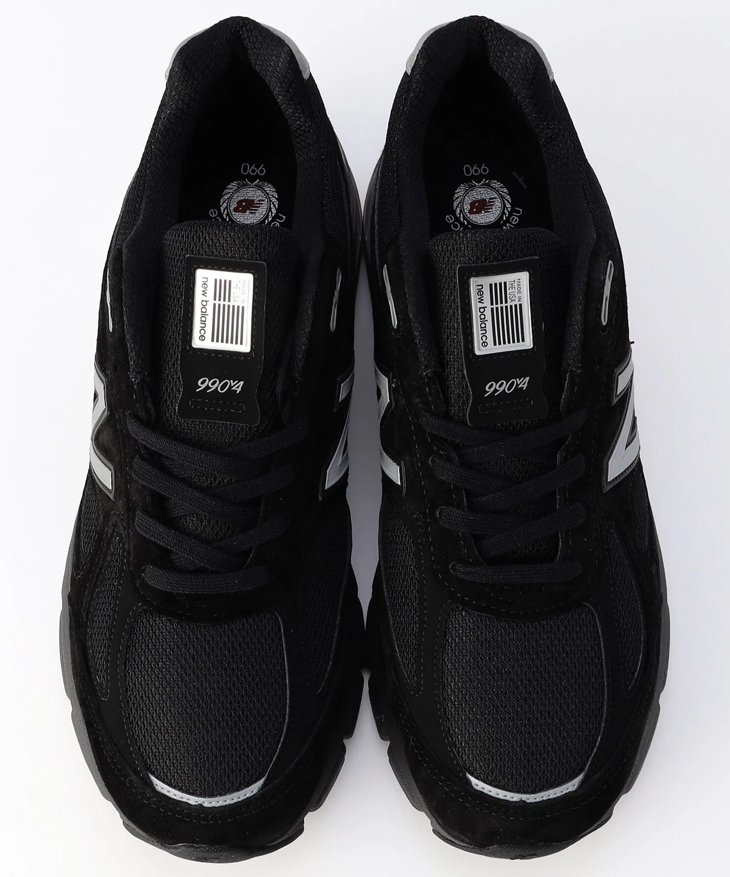 Мужские кроссовки из натуральной кожи New Balance U990BL4 чёрные — фото 2
