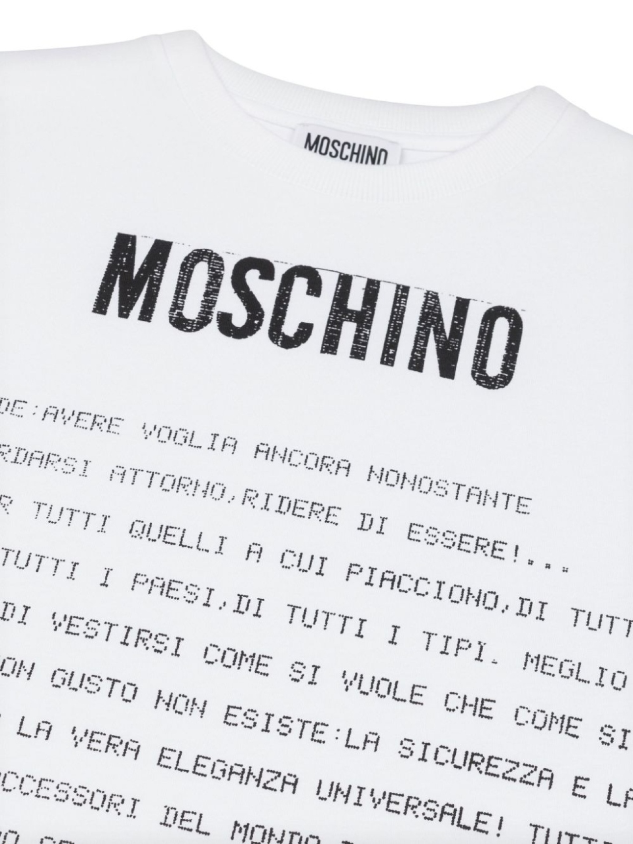 Moschino Kids футболка с принтом, белый — фото 3