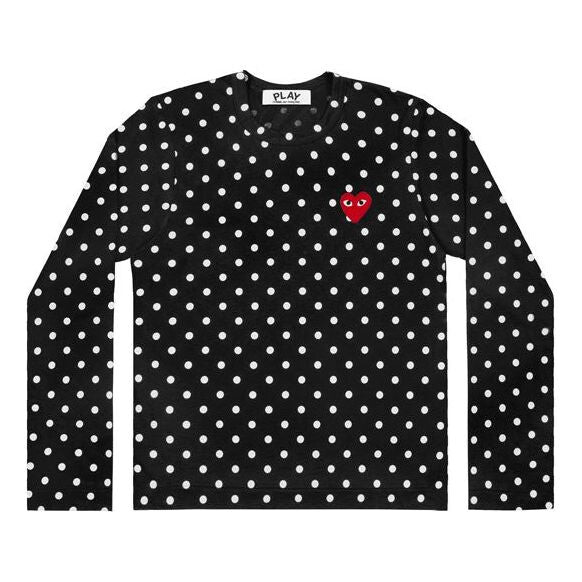 

Футболка polka dots long sleeves tee 'black white' Comme Des Garcons Play, черный