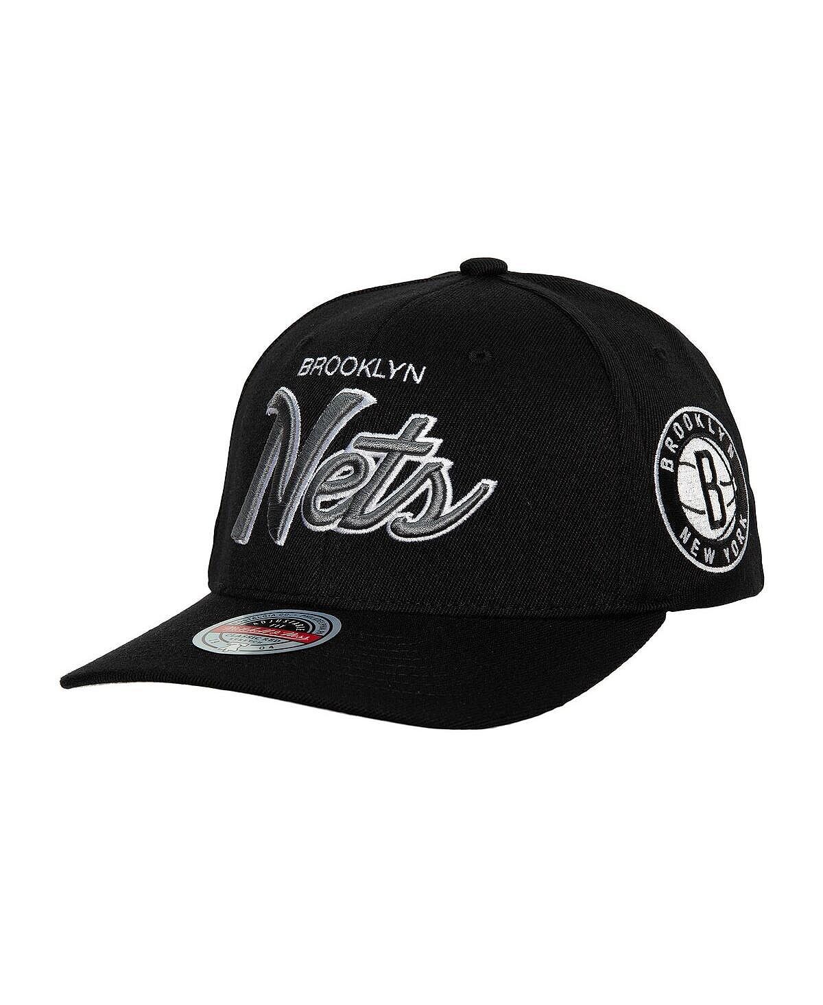 

Черная мужская кепка с эластичной спинкой Brooklyn Nets MVP Team Script 2.0 Mitchell & Ness